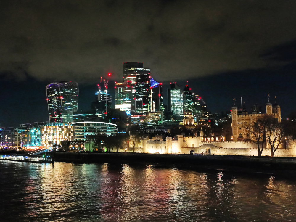 Photograph of the business district in London, United Kingdom.